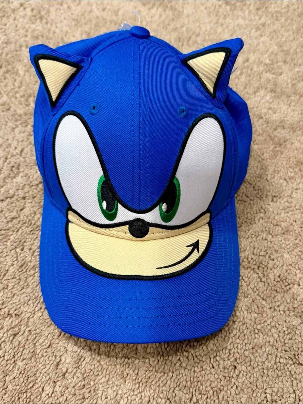 NWT Sonic the Hedgehog w/ Ears Blue Adjustable Hat Cap Youth/Teen Sega
